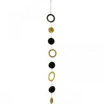 Artikel Kerstdecoratie hangdecoratie goud zwart L124cm 8 elementen