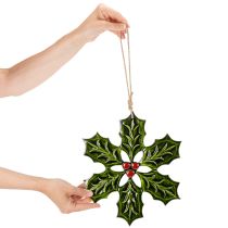 Artikel Hulstornament, kerstversiering om op te hangen, 26 cm