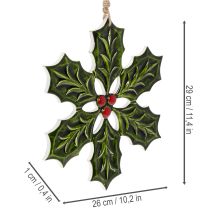 Artikel Hulstornament, kerstversiering om op te hangen, 26 cm