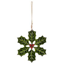 Artikel Hulstornament, kerstversiering om op te hangen, 26 cm