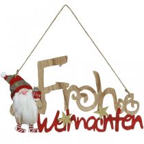 Houten belettering Merry Christmas Raamdecoratie Gnome 2st