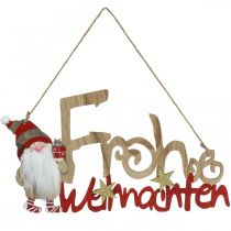 Houten Letters Merry Christmas Raamdecoratie Kabouter 2st