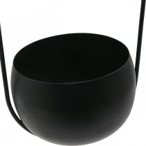 Hangmand metaal hangmand bloemen zink zwart Ø15cm