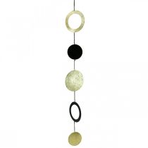 Artikel Kerstdecoratie zwart goud hangdecoratie 5 elementen 79cm