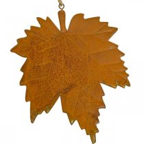 Herfstdecoratie bladeren metaal roest-look esdoornblad 6 stuks