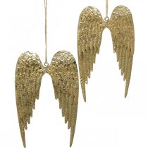 Artikel Engelenvleugels Decoratieve hanger Kerstmis Gouden 14,5×9cm 4 st