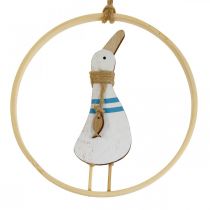 Artikel Hangdecoratie raamdecoratiehanger maritieme decoratie eend Ø15cm 4 stuks