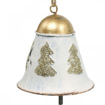 Artikel Kerstklokken vintage kerstdecoratie goud wit 2 stuks