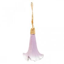 Sierhanger Bellflower paars wit Ø3,5cm H8cm 6st