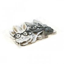 Artikel Houten hanger konijn met bril wortel glitter 4×7,5cm 9st