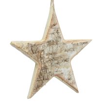 Houten sterren decoratieve decoratieve hanger rustiek decoratief hout Ø15cm