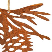 Artikel Hangdecoratie metaal roest kegels decoratie patina 21,5x19cm