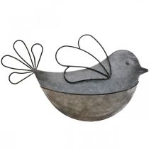 Hangpot metalen vogel wand bloempot om op te hangen 34×22cm