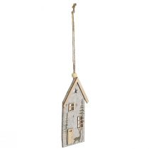 Artikel Kerstdecoratie vilthuisjes, beige, 15cm, set van 6