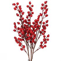 Artikel Rozenbotteldecoratie, kunstmatige siertakken, rood, L62 cm, 3 stuks