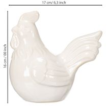 Artikel Kippenfiguurtje, glanzend geglazuurd, voor moderne woondecoratie, 17 cm, 2 stuks