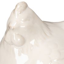 Artikel Kippenfiguurtje, glanzend geglazuurd, voor moderne woondecoratie, 17 cm, 2 stuks