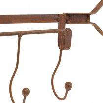 Artikel Haakstrip patina decoratie hooivork tuindecoratie 4 haken 62cm