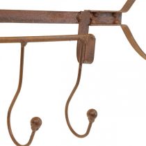 Artikel Haakstrip patina decoratieschep tuindecoratie 4 haken 62cm