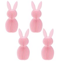 Artikel Decoratief paashaasje van plastic, geleverd in de vorm van een konijn, 11 cm, 4 stuks.