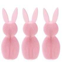 Artikel Decoratief paashaasje, symbool voor een lenteachtige huisdecoratie, 13 cm, 3 stuks