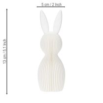 Artikel Decoratief konijnenfiguurtje met een opgevouwen look voor een modern interieur, woonkamer of kantoor, 13 cm, 3 stuks