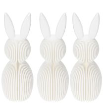 Artikel Decoratief konijnenfiguurtje met een opgevouwen look voor een modern interieur, woonkamer of kantoor, 13 cm, 3 stuks