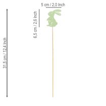 Artikel Decoratieve konijntjes op een stokje als grafische accenten voor tafels en plantenbakken, 31,5 cm, 16 stuks