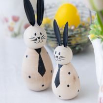 Artikel Decoratief konijn met een eenvoudig ontwerp, perfect als lentedecoratie voor de woonkamer, 12 cm, 2 stuks