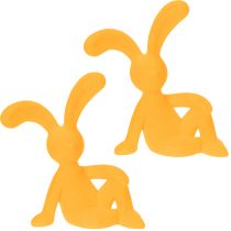 Artikel Decoratief paashaasje van plastic, ideaal als decoratie en cadeau-idee, 20 cm, 2 stuks