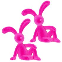 Artikel Decoratief zittend konijn als blikvanger voor de lente in de woonkamer of op kantoor, 22 cm, 2 stuks