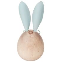 Artikel Decoratieve houten konijntjes met gezichtjes voor een speelse decoratie op tafels en planken, 14 cm, 3 stuks