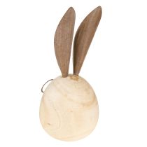 Artikel Decoratief konijn van hout en metaal met een humoristisch ontwerp, een vriendelijke blikvanger, 19 cm, 2 stuks