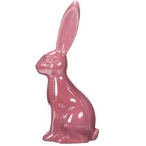 Artikel Paasdecoratie: glanzend keramisch konijnfiguur voor Pasen en de lente, 37 cm.