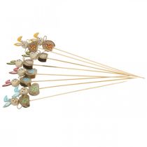 Artikel Paashaas hout, bloemplug Pasen, konijnenplug 8cm 8 stuks