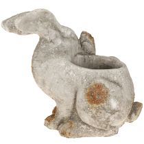 Artikel Konijn decoratieve betonnen bloempot antiek grijs 33,5x17x29,5cm