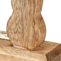 Artikel Decoratief Konijn Metaal &amp; Hout – Modern Paasfiguur in natuurlijk design 22cm 2 st.