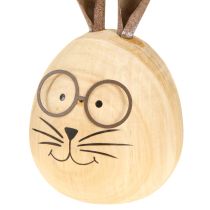 Artikel Eivormig konijnenfiguurtje met karakter voor lente- en seizoensdecoratie, 14 cm, 3 stuks