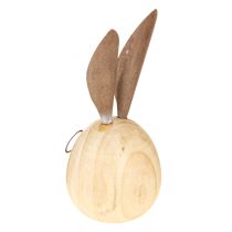 Artikel Eivormig konijnenfiguurtje met karakter voor lente- en seizoensdecoratie, 14 cm, 3 stuks