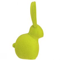 Artikel Kleine zittende paashaasjes, kleurrijk gevlokt, 13 cm, 8 stuks