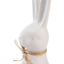 Artikel Konijnenkop decoratie Paashaas wit konijn keramiek 17cm