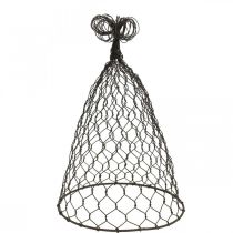 Artikel Draadkap, decoratieve bel, latwerk van metaal Bruin H25cm Ø16cm