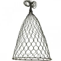 Artikel Draadkap, decoratieve bel, latwerk van metaal Bruin H25cm Ø16cm