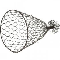 Artikel Draadkap, decoratieve bel, latwerk van metaal Bruin H25cm Ø16cm