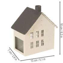 Artikel Metalen vuurtorenlantaarn decoratie 16 cm