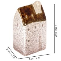 Artikel Decoratieve keramische miniatuurhuisjes set, tafeldecoratie, 9 cm, 3 stuks