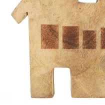 Artikel Decoratief huis hout houten decoratie kaarshouder zwart 16,5×3,5cm×22cm