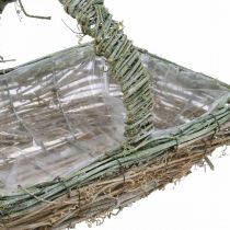 Mand om te planten, bloemenmand, wijnstoktakjes Shabby-Chic L42cm / 34cm / 28cm set van 3