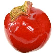 Artikel Herfstdecoratie keramiek appels tafeldecoratie rood groen H9cm 2 stuks