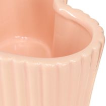 Artikel Hart Keramiek Decoratie Glanzend Oranje Geel 11×10×6cm 6 st